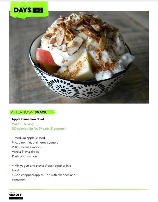 Healthy meal prep snack apple bowl