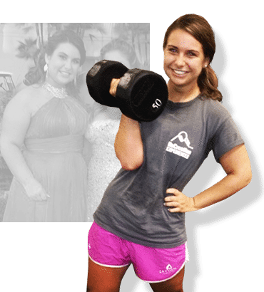 Before & after weight loss results for PFC camper Natalie