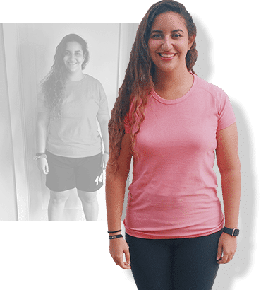 Before & after weight loss results for PFC camper Yasmin