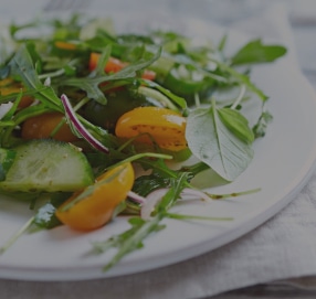 Gourmet Salad with fresh vegetables made in the Culinary Fit Program